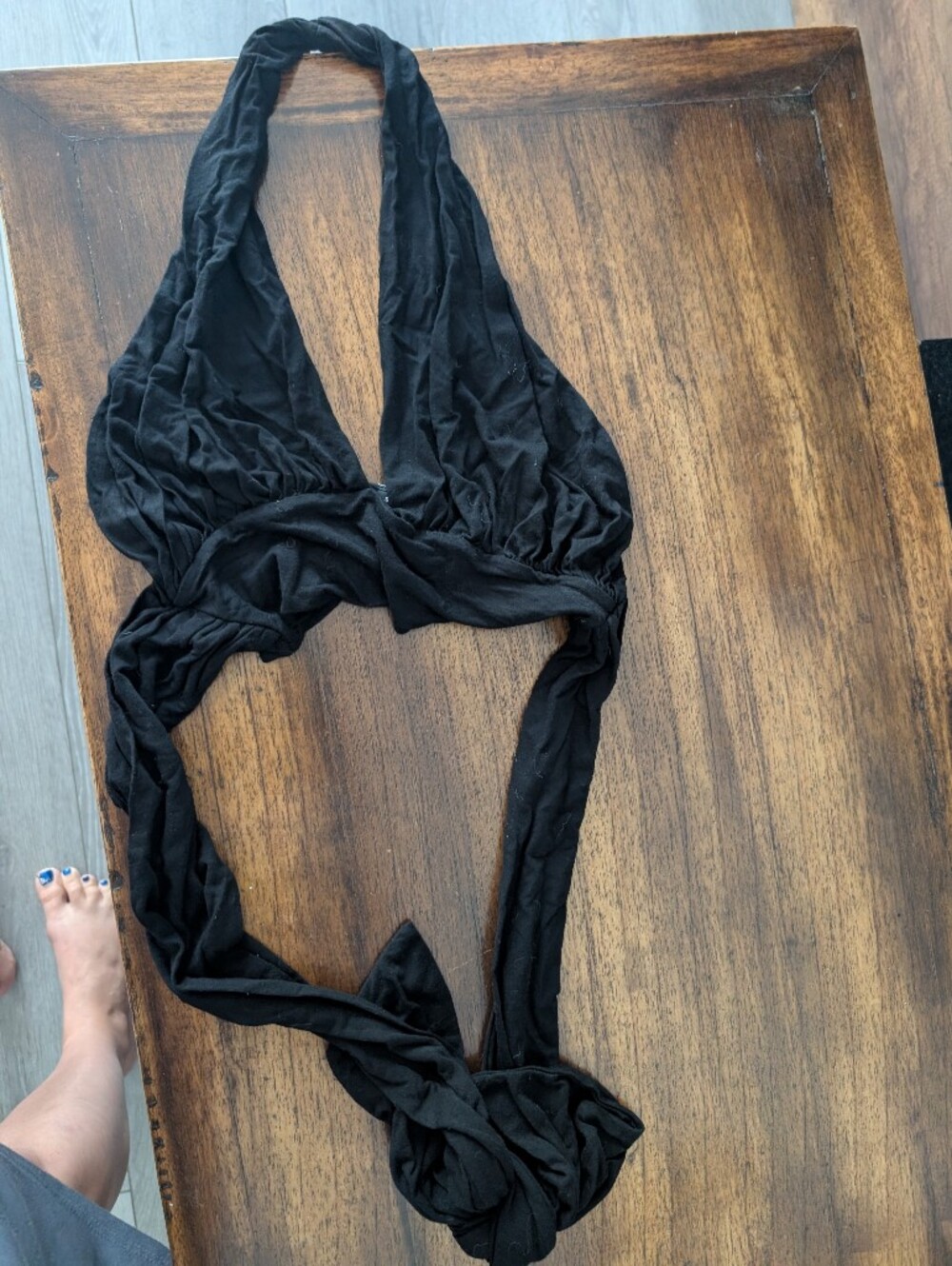 Lulu's Black Ruched Halter Top 🖤 Fun For Raves Size S - Picture 2 of 7